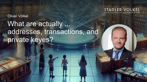 What are actually ... addresses, transactions and private keys?